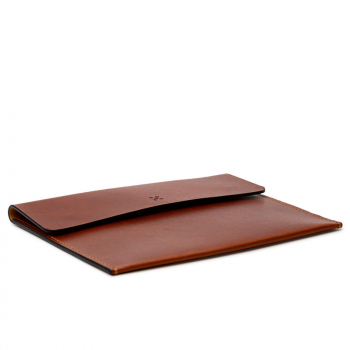 Legendaer -leather-mini briefcase Tryp chestnut, side